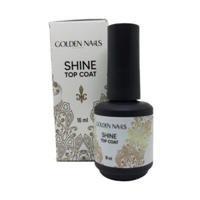 Top Coat Shine Golden Nails