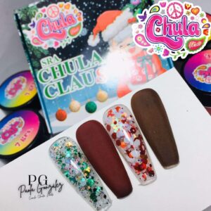 Acrílicos de 4 pz Chula Nails Chula Claus