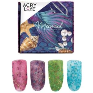 mermaid Acrílicos de 4 pz AcryLove Mermaid