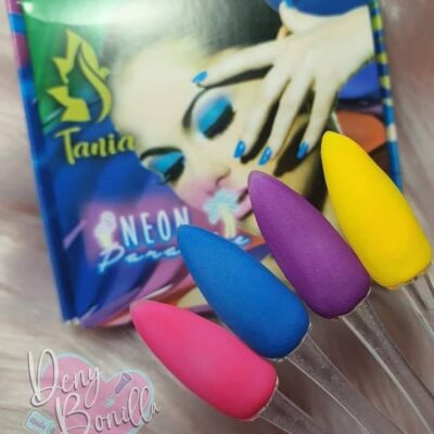 Acrílicos de 4 pz Tania Neon Paradise