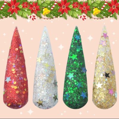 Acrílicos de 4 pz Princess Noche Buena