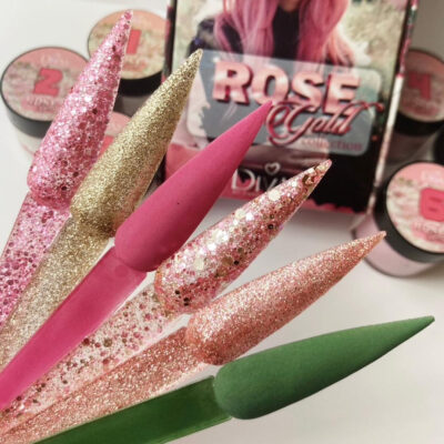 Acrílicos de 6 pz Divas Rose Gold