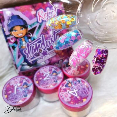 Acrílicos de 4 pz Rebel Pink Stardust